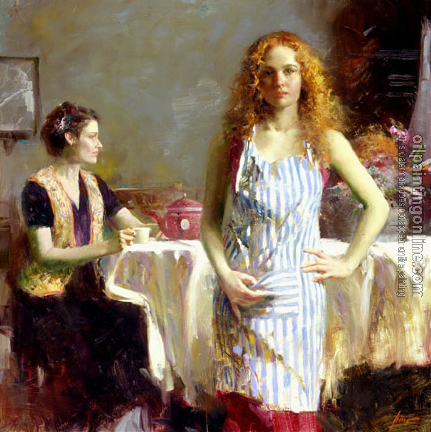 Pino Daeni - Impression oil painting.